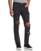 True Religion Rocco Slim Fit Jeans In Black Volcanic Ash