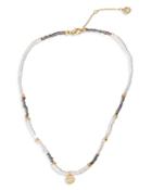 Allsaints Mixed Beaded Station Necklace, 16-18