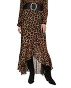 Ba & Sh Falvi Ruffled Leopard Print Skirt