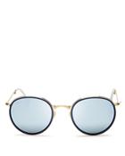 Ray-ban Foldable Round Mirrored Sunglasses, 51mm