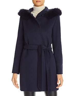 Cinzia Rocca Icons Fur-trim Wool & Cashmere Coat