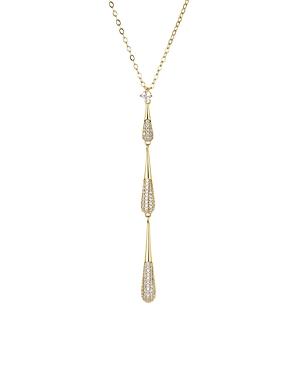 Nadri Dappled Three Drop Pendant Necklace, 16