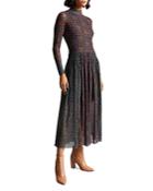 Ted Baker Meadow Smocked Mesh Midi Dress
