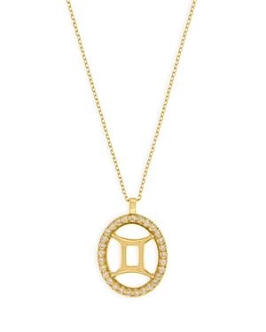 Bloomingdale's Diamond Gemini Pendant Necklace In 14k Yellow Gold, 0.20 Ct. T.w. - 100% Exclusive