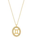 Bloomingdale's Diamond Gemini Pendant Necklace In 14k Yellow Gold, 0.20 Ct. T.w. - 100% Exclusive