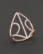 Diamond Geometric Ring In 14k Rose Gold, 0.50 Ct. T.w.