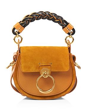 Chloe Tess Small Braided Leather & Suede Shoulder Bag