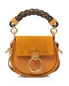 Chloe Tess Small Braided Leather & Suede Shoulder Bag