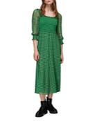 Whistles Lottie Gingham Shirred Dress