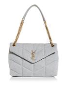 Saint Laurent Puffer Small Quilted Jersey Shoulder Bag