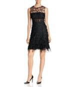 Elie Tahari Anabelle Feather Lace Dress