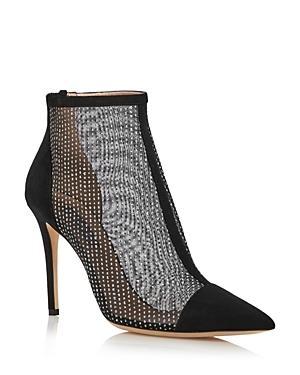 Sjp By Sarah Jessica Parker Women's Deville Pointed Toe Mesh High Heel Booties
