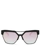 Kendall And Kylie Melrose Mirrored Oversized Sunglasses, 59mm