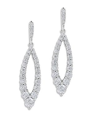 Bloomingdale's Diamond Oval Drop Earrings In 14k White Gold, 1.0 Ct. T.w. - 100% Exclusive