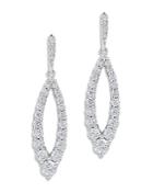 Bloomingdale's Diamond Oval Drop Earrings In 14k White Gold, 1.0 Ct. T.w. - 100% Exclusive