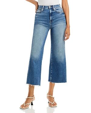 7 For All Mankind Dojo High Rise Cropped Wide Leg Jeans In Bb Pinyon