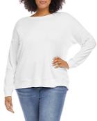 Karen Kane Plus Rib Pullover Sweatshirt