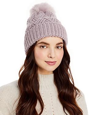 Kyi Kyi Pom-pom Cable Knit Beanie (31% Off) - Comparable Value $58