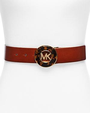 Michael Michael Kors Faux-tortoise Inlay Plaque Belt