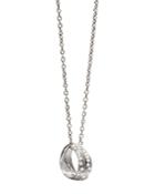 Michael Aram Sterling Silver Slide Palm Pendant Necklace With Diamonds, 16