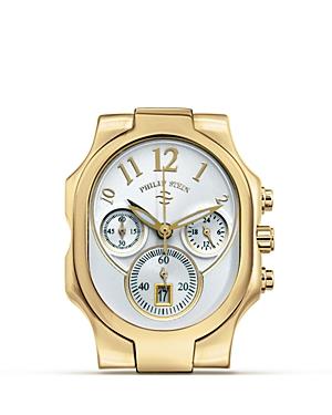 Philip Stein Classic Gold Chronograph Watch Head, 43 Mm