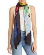 Echo Stacked Floral Oblong Scarf