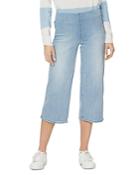 Nydj Pull On Wide Leg Capri Jeans In Solstice Wash