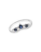 Bloomingdale's Sapphire & Diamond Chrevon Ring In 14k White Gold - 100% Exclusive
