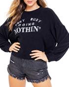Gilli Long Sleeve Brushed Graphic Top (25% Off) - Comparable Value $40