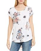 Vince Camuto Floral Print High/low Tee