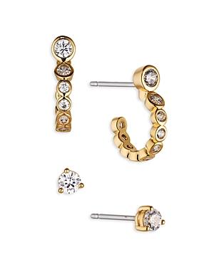 Nadri Daylight Crystal Hoop & Stud Earring Set