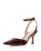 Kate Spade New York Women's Simone Pointed Toe Ankle-strap Leather Pumps
