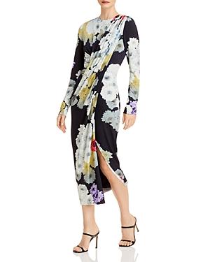 Jason Wu Collection Ruched Peony Print Sheath Dress