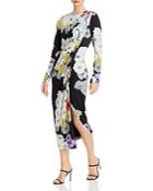 Jason Wu Collection Ruched Peony Print Sheath Dress