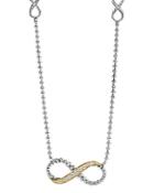 Lagos 18k Gold And Sterling Silver Beloved Infinity Necklace With Diamonds, 16