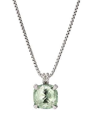 David Yurman Sterling Silver Chatelaine Pendant Necklace With Prasiolite & Diamonds, 18