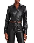 Lucy Paris Juno Faux Leather Tie Waist Top