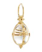 Temple St. Clair 18k Yellow Gold Classic Bee Crystal Amulet