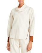 3.1 Phillip Lim Striped Cowlneck Pullover Sweater
