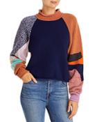 See By Chloe Intarsia Patchwork Knit Sweater