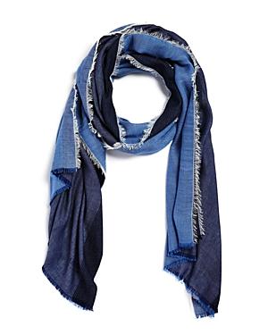 Armani Collezioni Stripe Scarf With Fringe