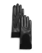 Fownes Knit-cuff Leather Tech Gloves