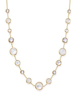 Ippolita 18k Yellow Gold Lollipop Lollitini Clear Quartz, White Moonstone, Mother-of-pearl & Clear Quartz Over Mother-of-pearl Doublet Necklace, 18