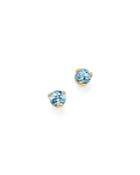 Zoe Chicco 14k Yellow Gold Aquamarine Stud Earrings - 100% Exclusive