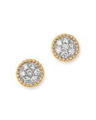 Bloomingdale's Cluster Diamond Milgrain Stud Earrings In 14k Yellow Gold, 0.60 Ct. T.w. - 100% Exclusive