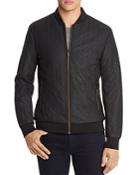 Antony Morato Leather Quilted Bomber Jacket