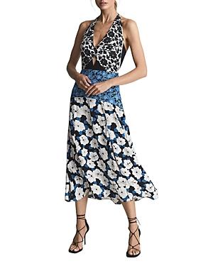 Reiss Mara Mix Print Resort Midi Dress