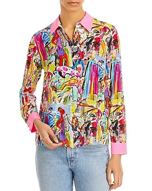 Alice And Olivia Willa Button Front Top