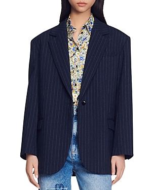 Sandro Diane Pinstriped Blazer