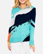 Nic+zoe Sky Scene Sweater